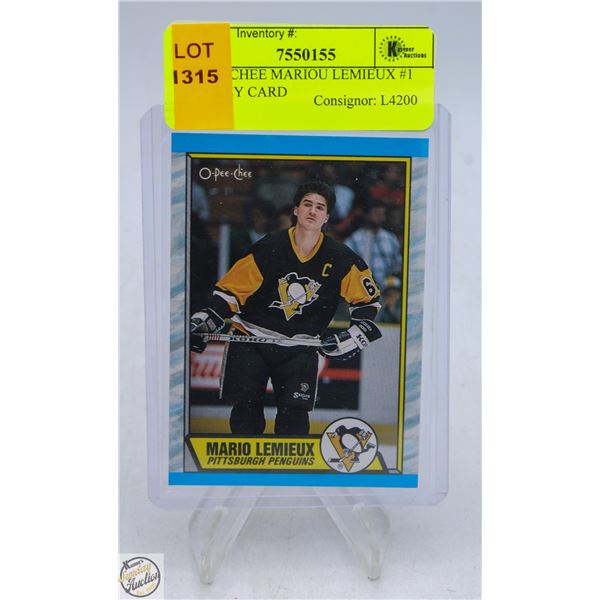 O-PEE-CHEE MARIOU LEMIEUX #1 HOCKEY CARD