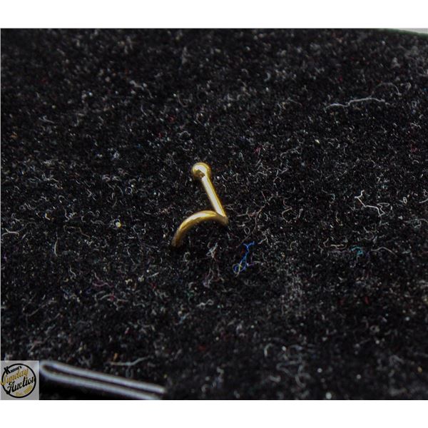 14K STAMPED GOLD - NOSE PIN, 0.14GM