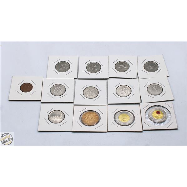 ESTATE COLOURED + NON-COLOURED COIN