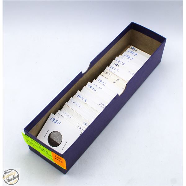 LOT OF CANADIAN PENNIES DATES 1920-1991