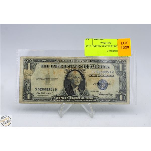 1935E UNITED STATES $1 BILL