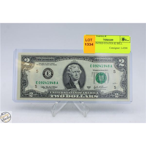 2003A UNITED STATES $2 BILL
