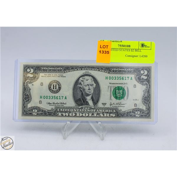 2003A UNITED STATES $2 BILL