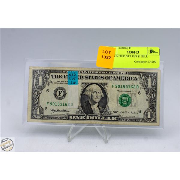 1995 UNITED STATES $1 BILL