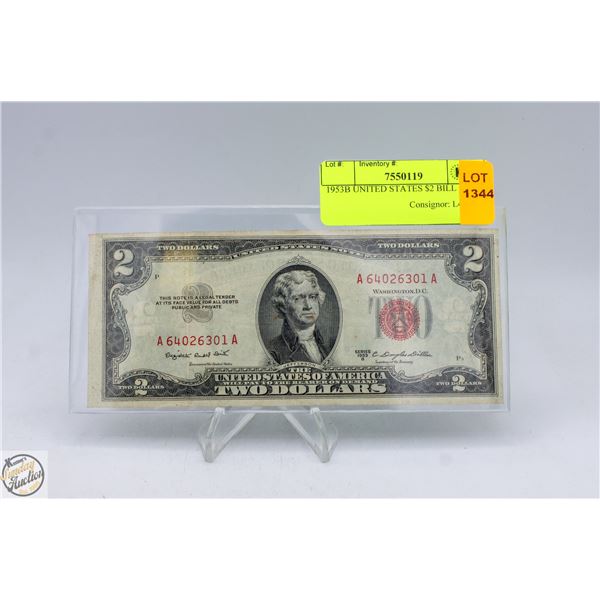 1953B UNITED STATES $2 BILL
