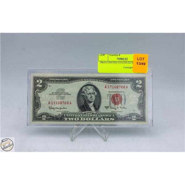 1963A UNITED STATES $2 BILL