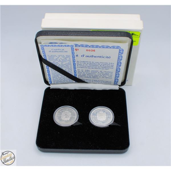 .999 ILES-PERCEES COMMEMORATIVE COIN SET IN HONOR