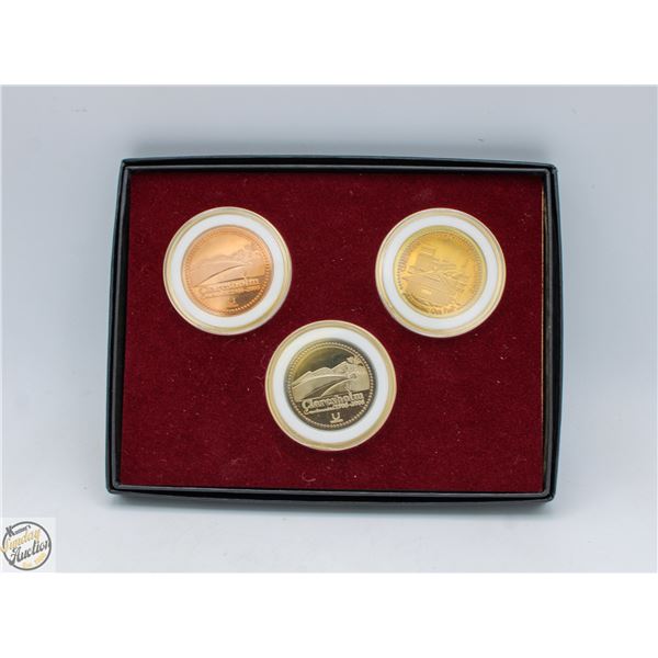 SET OF 2005 CLARESHOLM ALBERTA COMMEMORATIVE COINS