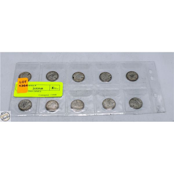 10 X 1940-1944 DIMES