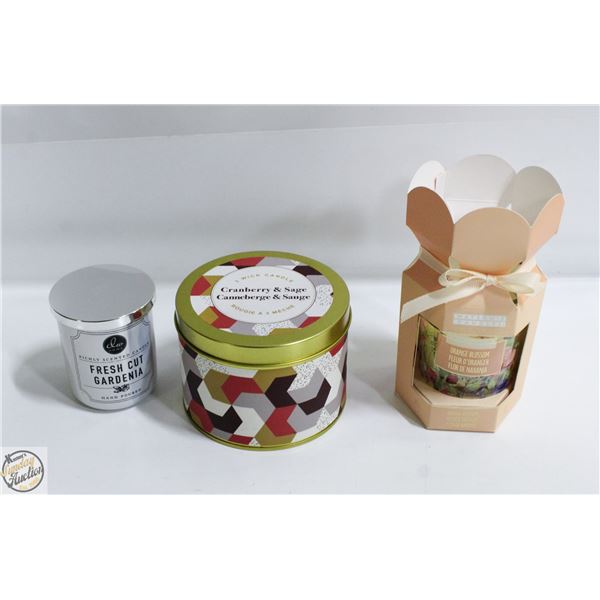 NEW 3 CANDLES WATSON ORANGE BLOSSOM
