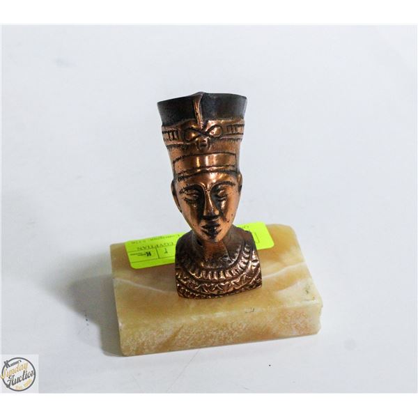 4" TALL BUST FIGURE STATUE EGYPTIAN QUEEN