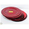 Image 1 : LOT OF 11 VARIOUS RED PLATES