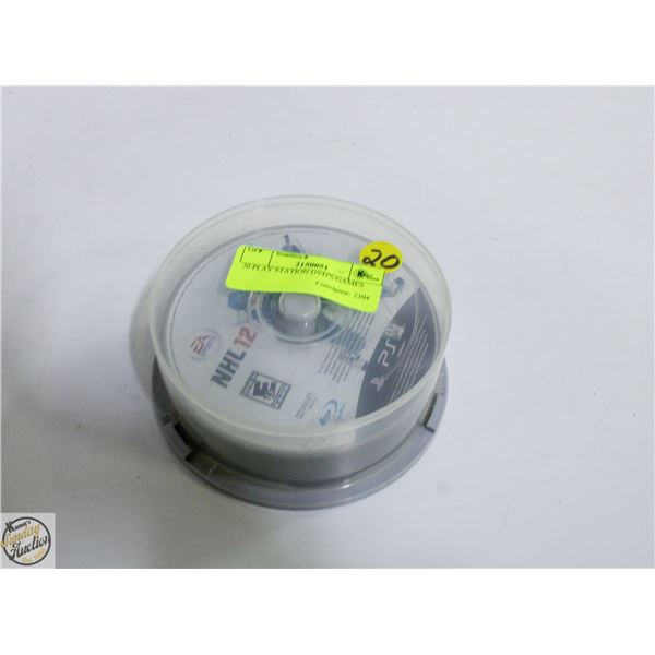 20 PLAY STATION DVD'S/GAMES STACKED AS IS NO CASES