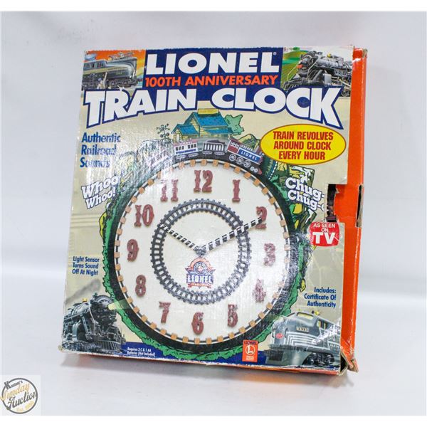 VINTAGE LIONEL 100TH ANNIVERSARY TRAIN CLOCK