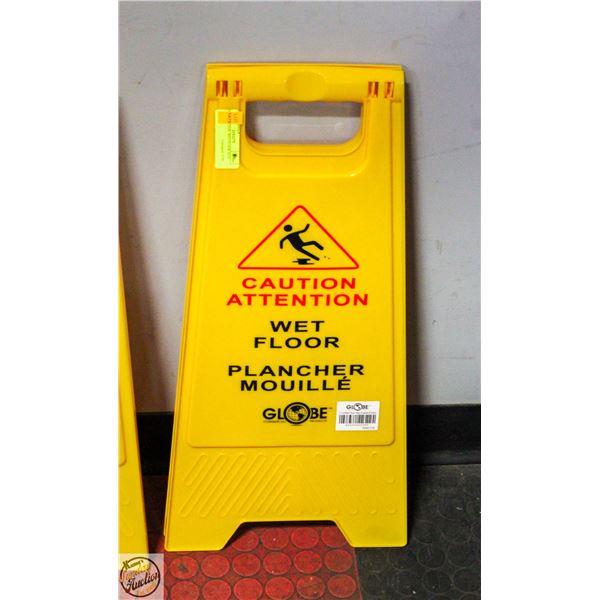 NEW CAUTION, WET FLOOR SIGN