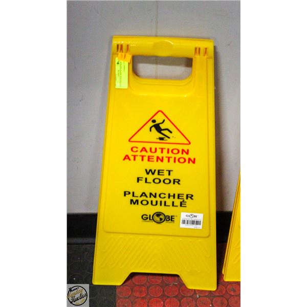 NEW CAUTION, WET FLOOR SIGN