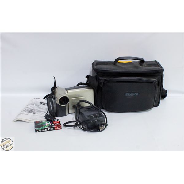 SHARP VL-E680 CAMCORDER WITH BAG AND
