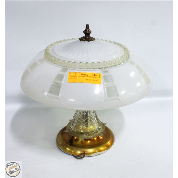 VINTAGE FROSTED GLASS LIGHT FIXTURE