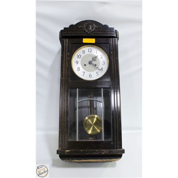 ANTIQUE 2 FT. WOODEN CLOCK