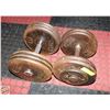 Image 1 : VINTAGE 60LB & 45LB DUMBBELL SET