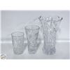 Image 1 : LOT OF THREE HEAVY CRYSTAL VASES