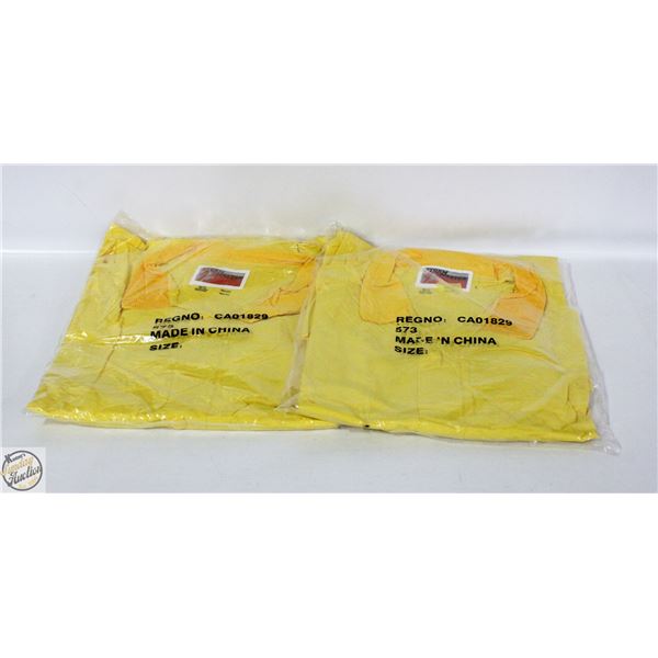 2 NEW STORM MASTER  RAIN JACKET SUIT SIZE LARGE