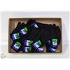 Image 1 : 12 NEW PAIRS OF BLACK COTTON GLOVES