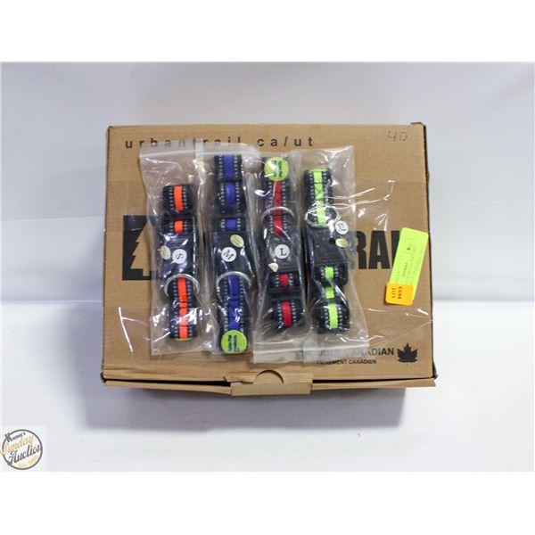 40 NEW NYLON REFLECTIVE DOG COLLARS BLUE ORANGE