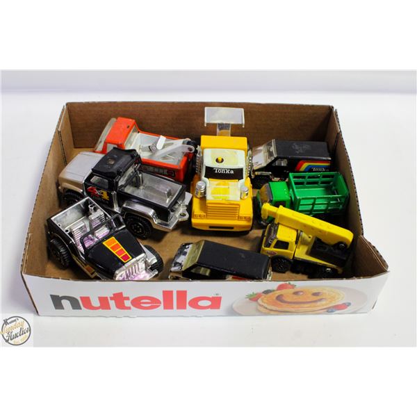 TRAY OF ALL TONKA TRUCKS