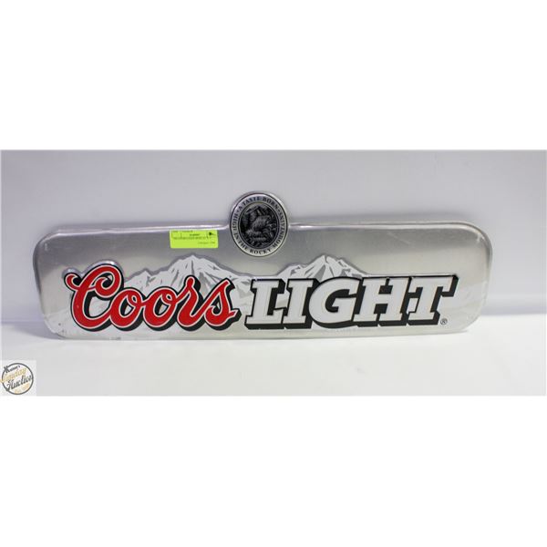 TIN COORS LIGHT BEER 26" X 7"