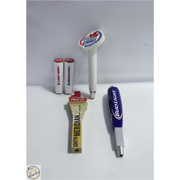 FLAT OF BAR TAP HANDLES (5)