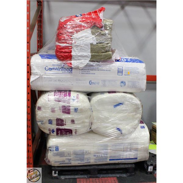 PALLET OF INSULATION (SOME APPEAR USED REPACKED)