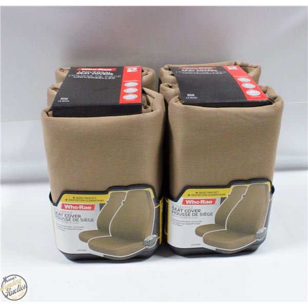 CASE WITH TWO 2 PC SETS LAWSON SEAT COVERS TAN