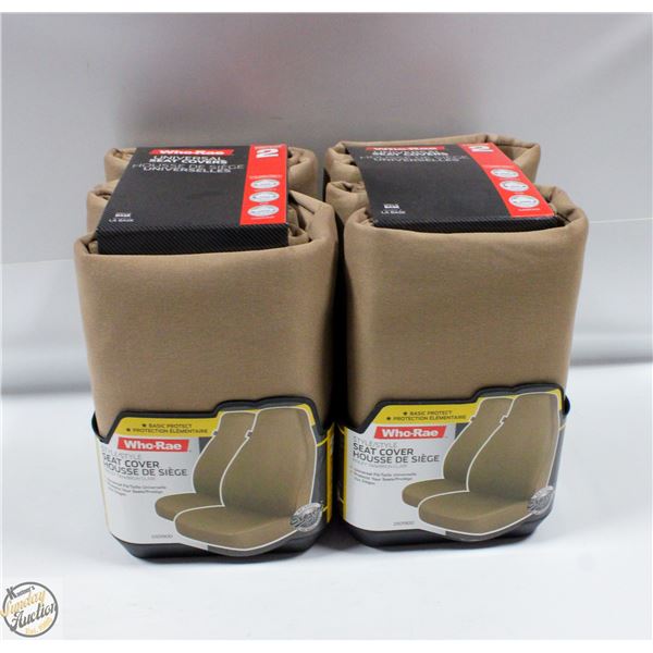 CASE WITH TWO 2 PC SETS LAWSON SEAT COVERS TAN