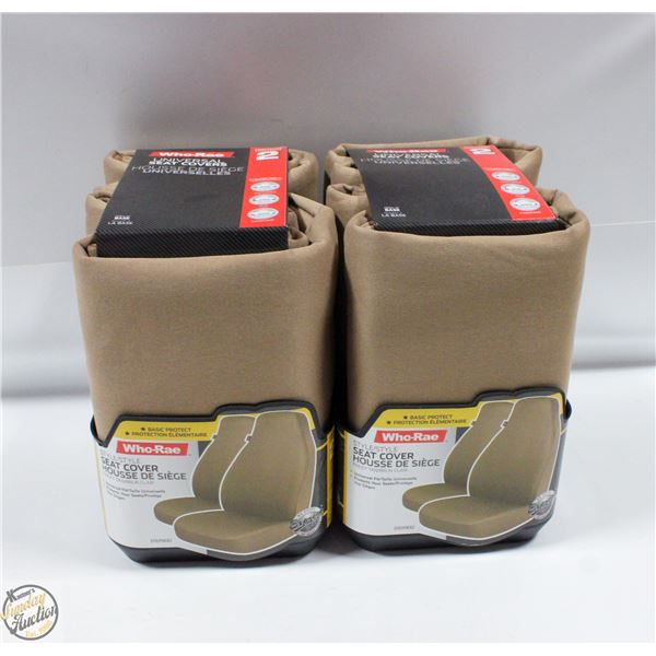 CASE WITH TWO 2 PC SETS LAWSON SEAT COVERS TAN