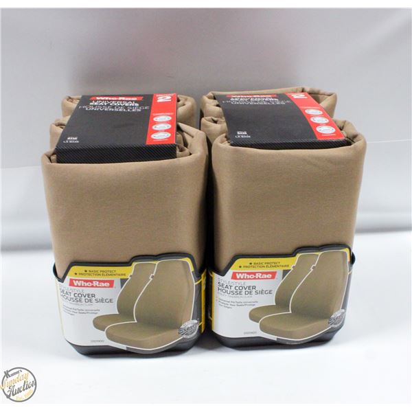 CASE WITH TWO 2 PC SETS LAWSON SEAT COVERS TAN