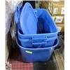 Image 1 : LOT OF BLUE TOTES & LIDS