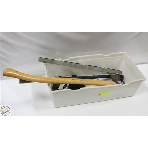 TOTE HACKSAW LEVEL CROWBAR & AXE