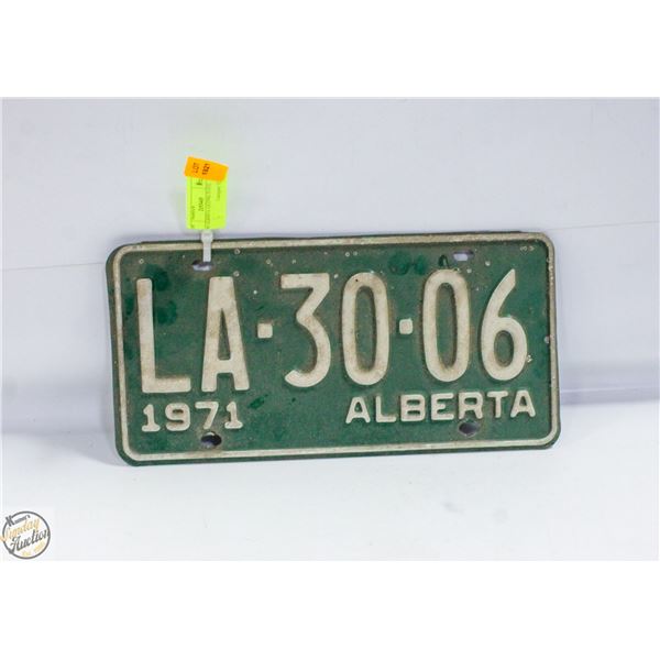 1965 ALBERTA LICENSE PLATE