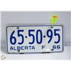 Image 1 : 1966 ALBERTA FARM TRUCK LICENSE PLATE