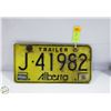 Image 1 : 1981 ALBERTA TRAILER TRUCK LICENSE PLATE