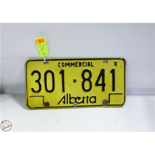1980 ALBERTA COMMERCIAL LICENSE PLATE