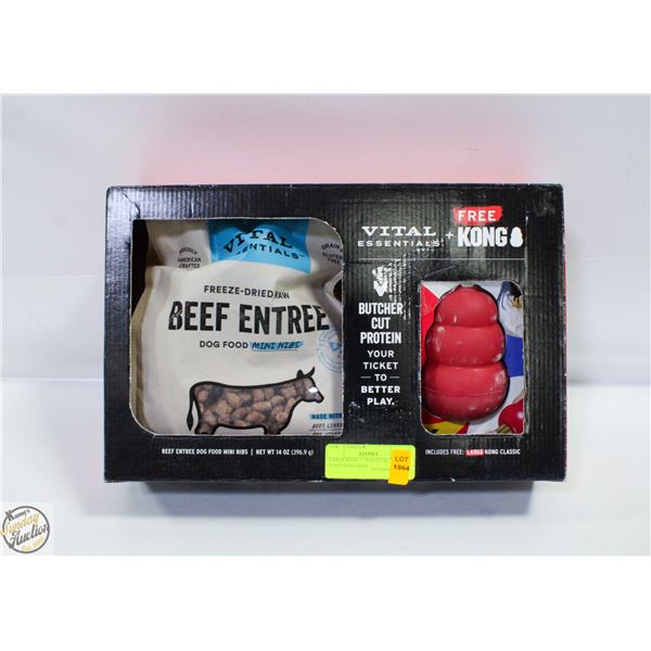 LARGE KONG + 397G VITAL ESSENTIALS BEEF