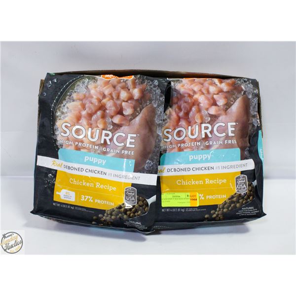 2 X 4LB SIMPLY NOURISH PUPPY DOG FOOD