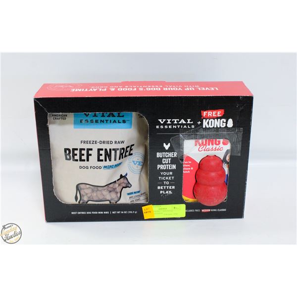 MEDIUM KONG + 397G VITAL ESSENTIALS BEEF