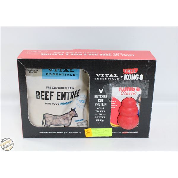 MEDIUM KONG + 397G VITAL ESSENTIALS BEEF