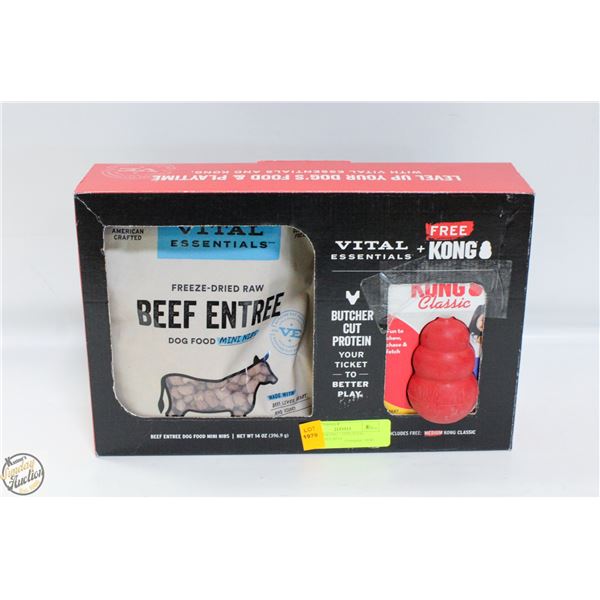 MEDIUM KONG + 397G VITAL ESSENTIALS BEEF