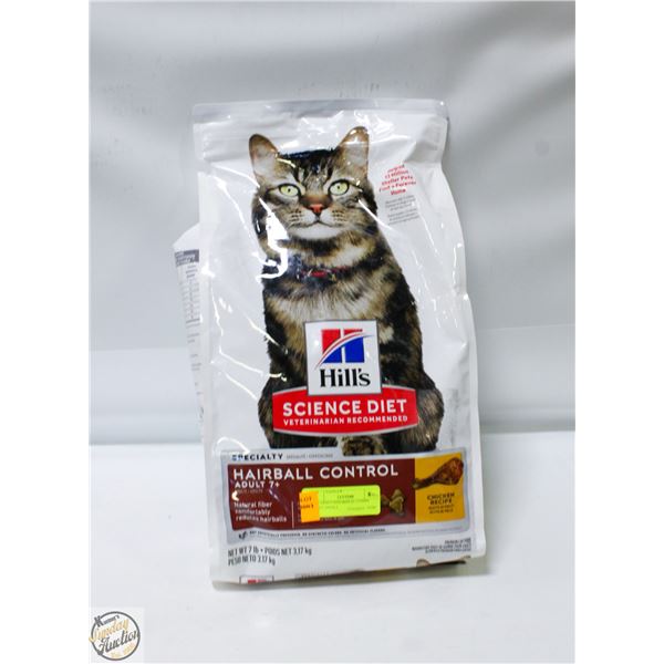 7LBS HILLS SCIENCE DIET SENIOR HAIRBALL CAT FOOD