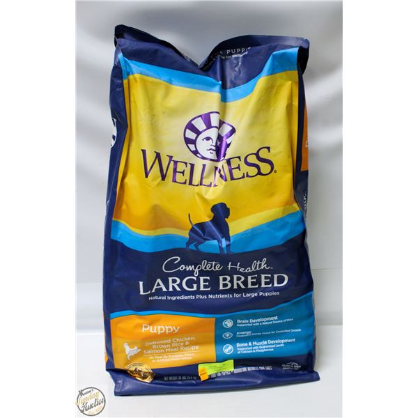 30LBS WELLNESS LARGE BREED PUPPY DOG FOOD