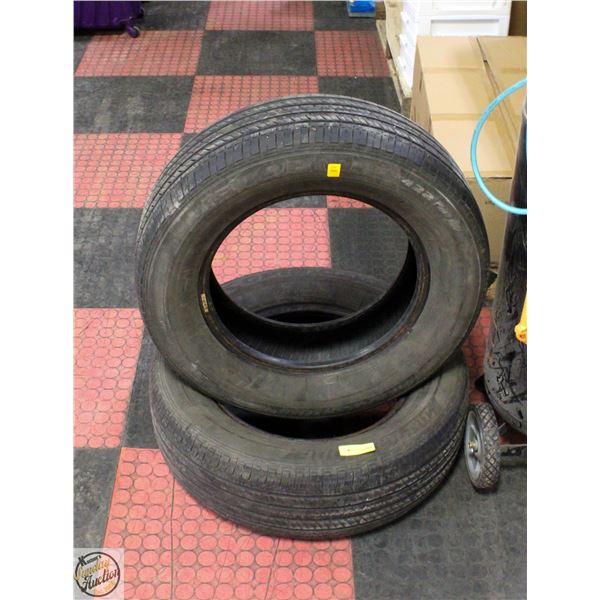 SET OF ECOPIA 225/65R16 M+S TIRES (LOW TREAD)